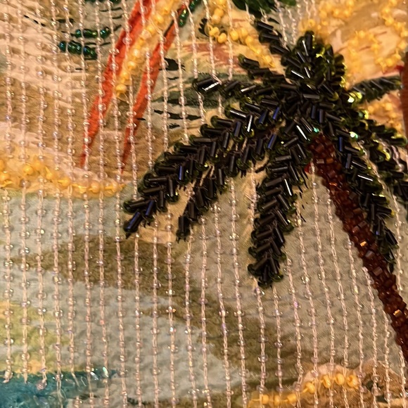 Vintage Christiana India Pure Silk Beaded shoulder bag /intricately hand beaded - Picture 2 of 4